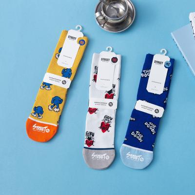 China Amazon QUICK DRY women socks made unisex knit sock design crew premium cotton men custom print embroidered logo sport socks for sale