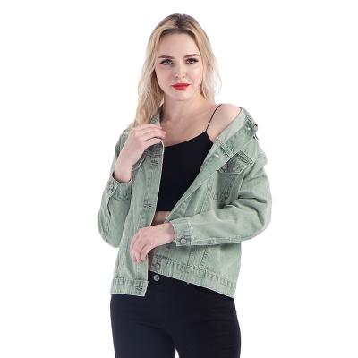 China Manufacturers Breathable Leisure Loose Denim Jackets For Ladies Denim Women Jacket for sale