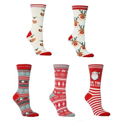 China Anti-skid funny christmas thongs cotton unisex wholesale long christmas socks for sale