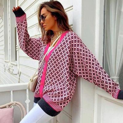 China Casual Anti-wrinkle Fashion Women Sweater Loose Knitted Cardigan for sale