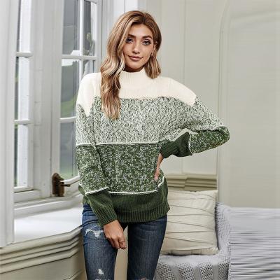 China Anti-Wrinkle Patch Color Pullover Sweaters Sheath Long Casual Autumn Sweaters Women for sale