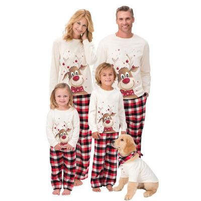 China Wholesale QUICK DRY Plaid Shirts Pants Holiday Cotton Pajamas Sleepwear Matching Christmas Pajamas For Family for sale