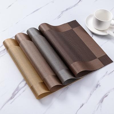 China Factory Sustainable Wholesale Home Used Weave Table Place Mat Washable Reusable Table Mat for sale