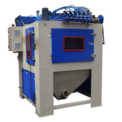 China Building Material Stores Automatic Rotary Table Sandblasting Machine for sale