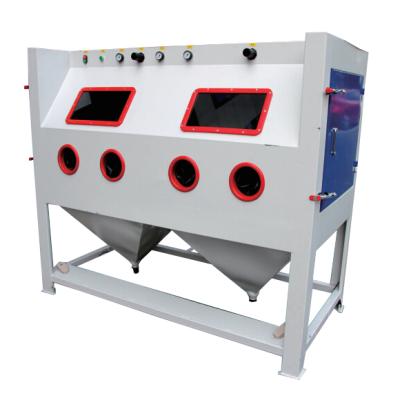 China Abrasive Blast Rust Cleaning Machine Large Blast Sandblasting Multistation Cabinet for sale