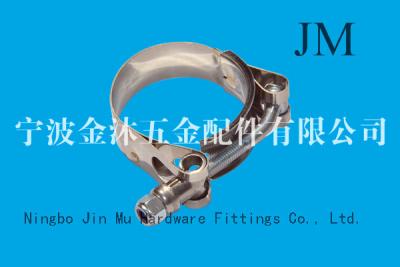 China All Stainless T Bolt Hose Clamp with 19 mm Wide Band Size 60 mm - 64 mm for sale