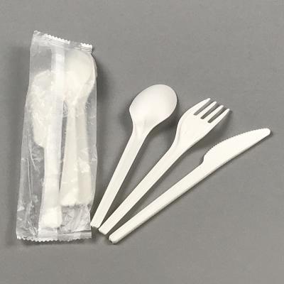 China 100% Biodegradable Eco-Friendly Wholesale Disposable Compostable PLA Plastic Cutlery for sale