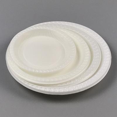 China Disposable 100% Biodegradable Eco-Friendly Material Glossy Durable PLA Plastic Dishes And Dishes for sale