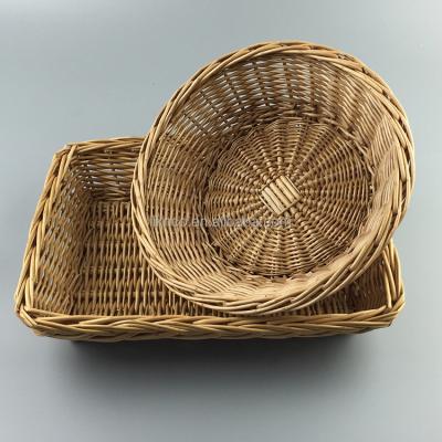 China The Excellent Viable Storage Baskets Quality Handcrafts Cane Woven Oval Fruit Basket for sale