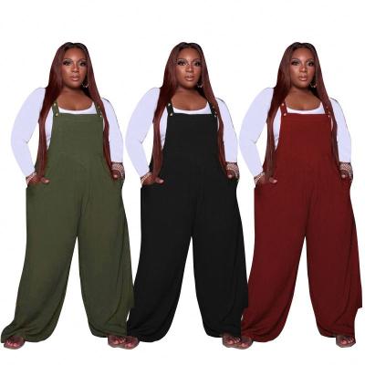 China Sustainable Newcomers Long Sleeve Clothing Set Loose Wide Leg Two Piece Plus Size Overalls For Women for sale