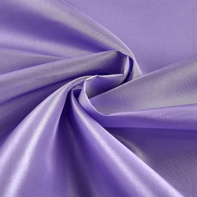 China 2020 Qood quality iridescent lavender color taffeta fabric for evening and bridal dress for sale