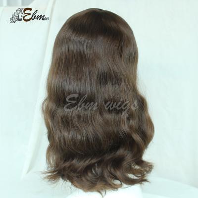 China Silky Straight Unprocessed Brazilian Natural Virgin Hair Jewish Wave Wigs for sale