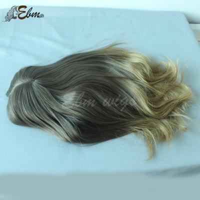 China Straight Ebmwigs Ombre Blonde Ash Brazilian Hair Jewish Current Wigs for sale