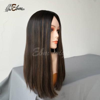 China Color Highlight Brazilian Silky Straight Jewish Hair Wig 100% Fast Shipping for sale