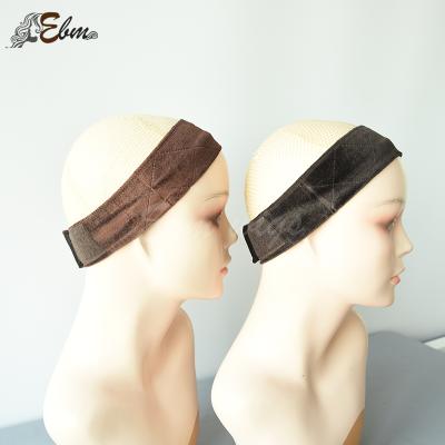 China Brown Straight Wig Grip Band With Magic Stock Velvet Head Band for sale