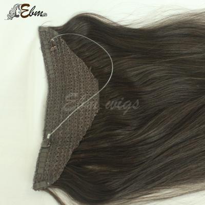 China Manufacturer Real Price Soft Silky Remy Halo Hair Extensions Blonde Straight Hair for sale