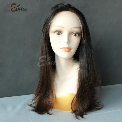 China Popular Silky Straight Wave #NTR2-8 Ombre Color Lace Front Brazilian Wigs 100% Human Kosher Wigs for sale