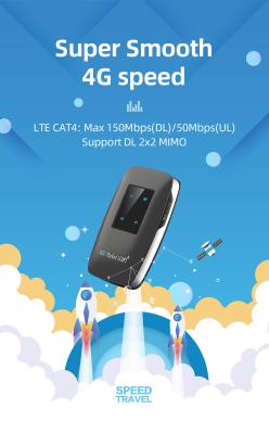 China 4 router del wifi 4G LTE MiFi del indiction del LED con la batería 3000mAh en venta