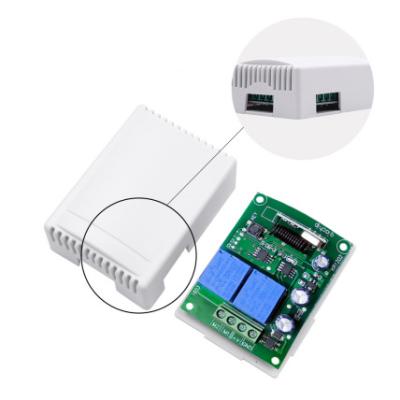 China 433Mhz DC 12V Universal Automatic Switch 2CH RF Switch Relay Receiver Smart Home Automation Wireless Remote Module For Garage Door for sale