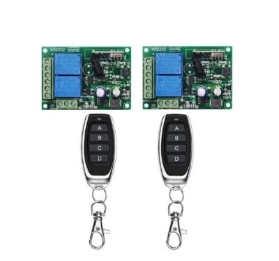 China QIACHIP 433Mhz Universal Automatic Switch AC 110V 220V 2CH Relay Wireless Remote Control Receiver Module + RF Remote Transmitter Led Light for sale