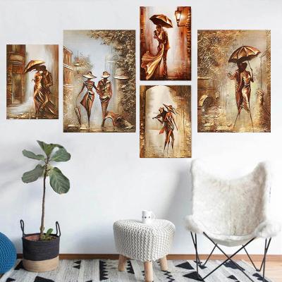 China Romantic Home Interesting Wonderful Love Couples Canvas Waterproof On Canvas Art Painting Picture Living Room Wall Decoration for sale