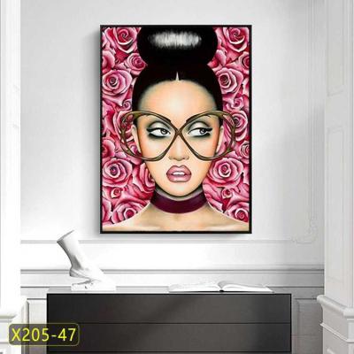 China Custom Modern Classic Elegant Waterproof Luxury Female Portraits Wall Art Painting Cheap Home Decor Picture Frame Canvas Hanging Painting for sale