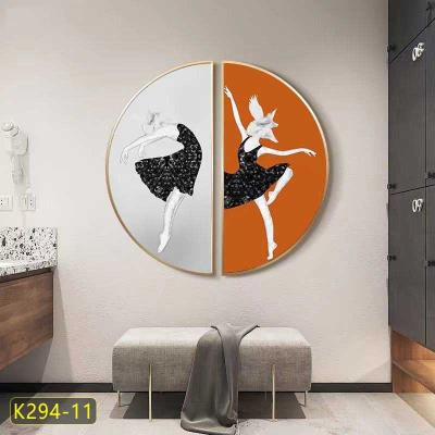 China Waterproof Modern Minimalist Nordic Abstract Pattern Room Wall Semicircle Wall Picture Hanging Decorative Painting for sale