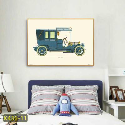 China Waterproof home decoration wall art car decoration HD car sofa living room sofa porcelain hanging crystal painting for sale