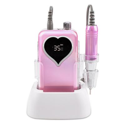 China wireless & Misbeauty 2022 Rechargeable Professional Magic Pink Cordless Electric Nail Drill Machine 35000 New Arrivals With Private Logo For Nail Salon for sale