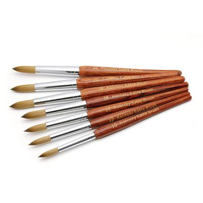 China Professional Nail Art Perfect for Professional and Salon Personal UV Gel Nail Art Brush Kolisky Acrylic 9 Options Polish Carving with Wood Handle for sale