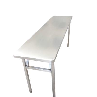 China Modern Custom Logo Size Simple Portable Outdoor Camping Standing Stainless Steel Folding Table for sale