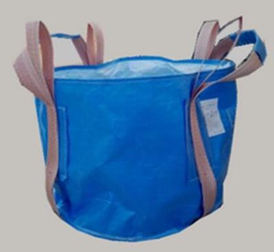 China Two Loop Blue Food Grade FIBC Circular FIBC Bag With 4 Lifting UV Treated for sale