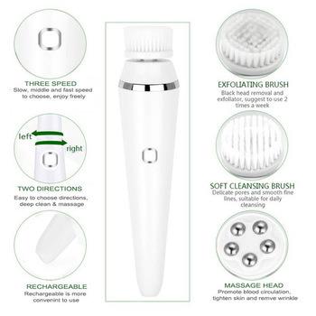 China New DEEP CLEANING 3 in 1 Multi Function Waterproof Face Skin Care Facial Cleaner Brush For Soft Exfoliate for sale