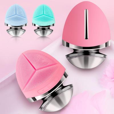 China EMS Facial Vibration Silicon Face Cream Deep Cleansing Penetrating Remover Brush for sale