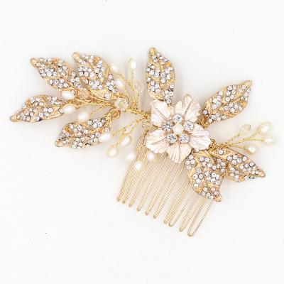 China O832 Bridal Headpiece Hair Accessories Custom Hair Combs Side Combs and Decorative Rhinestone Hair Clips for sale