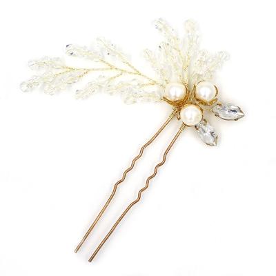 China Vintage Fancy Handmade Crystal Rhinestone Hairpins Ladies Hairpins Ladies Hair Decoration Diamond Bridal Headpiece O851 for sale