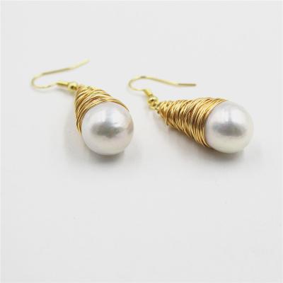 China OD008 Fashion Overdone Earring Set Jewelry Dangles Baroque Handmade Freshwater Pearl Earring Drops Supplies for sale