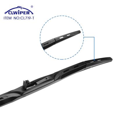 China PBT Material CLWIPER Wiper Blade Auto Parts Flat Hybrid Windshield Wipers For Cars for sale