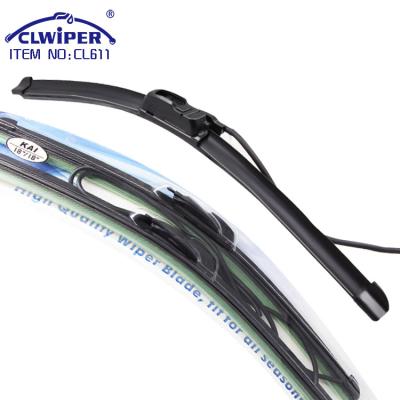 China Flat Rubber / Silicone CLWIPER CL611 Car Windshield Wiper Blade With Spray Nozzle for sale