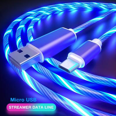 China Etc.electronic Mobile Phone Product Red Lightning Led Micro Multifunction Charger Type C Band Usb A Fast Charging Luminous Ignition Cable For Samsung for sale