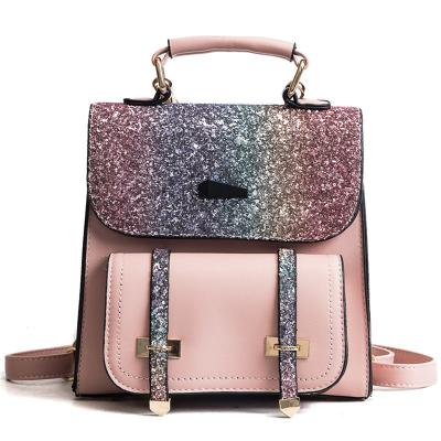 China Fashion Student Backpack Sequin Travel School Bag Waterproof Women Backpack 2021 New for sale