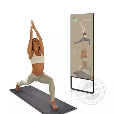 China 55inch Interactive Fitness magic mirror display with Personalized Workouts and Heart Rate Monitor for sale