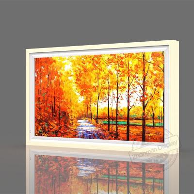 Chine Montage murale Affichage LCD à cadre d'art en bois de 43 pouces avec connectivité USB HDMI VGA et luminosité de 350 cd / m2 à vendre