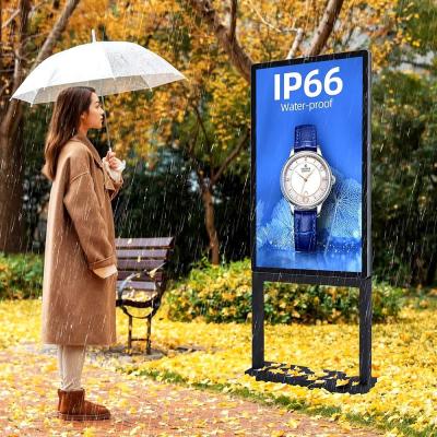 China 65 55 Inch Outdoor Waterproof IP66 Digital LCD Advertising Screen Freestanding for Restaurants Menu for sale