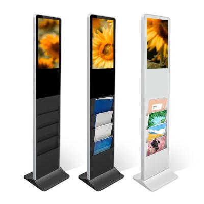 China Fashion 21.5 Android Wifi LCD Screen With Magazine Holder , Customized Totem Digital Signage for sale