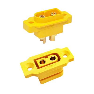 China Panel Original Mass XT30 XT60E XT60E1-M XT60E-M XT60E-F XT60-M XT60 XT90 Yellow Panel Mount Male Plug Connector Adapter For RC Models for sale