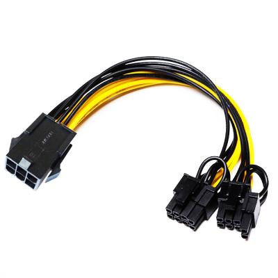 China PCB OEM PCI-e Sata 8pin 8 Pin Male Female To Dual Pcie 8pin (6 2 Pin Power Cable) Male Graphics Video Card for sale