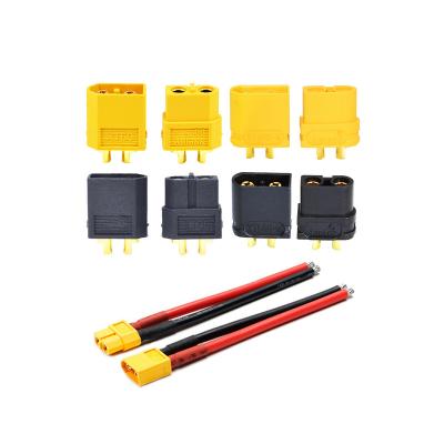 China Bumblebee 2021 A Black Yellow MASS MAAS Ammas Amass Bulk XT60 XT 60 Connector Male Female Cable Assembly With White Fiberglass Sleeve for sale