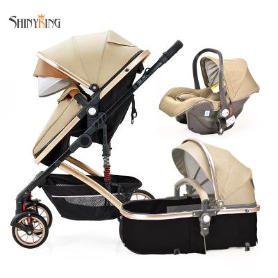 China Luxury Baby Trend Fold Adjustable Lightweight Pram Stroller 3 in 1 for sale