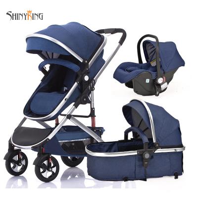 China Luxury Foldable Landscape 3 in1 Baby Stroller Stroller Newborn Pram for sale